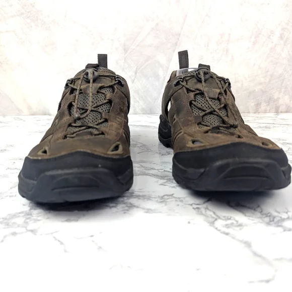 Teva Kimtah Size 12 Men's Leather Sandals Brown